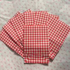 Gingham Paper Bags