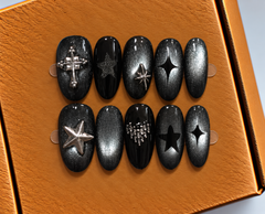 Midnight Galaxy Press-On Nails 🖤✨