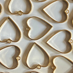 RESIN ART HEART BAZELS