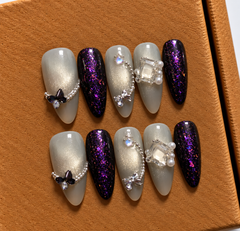 Midnight Butterfly Press-On Nails 🦋✨