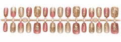 Luxury Rose Gold Floral Press-On Nails โ 30 Pieces