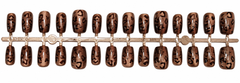 Luxury Bronze Leopard Print Press-On Nails – 30 Pieces