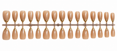 Caramel Nude Gold Accent Press-On Nails – 30 Pieces