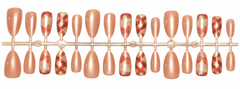 Peach Rose Gold Press-On Nails 🎀✨