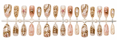 Luxury Golden Ocean Press-On Nails – 30 Pieces