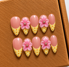 Blossom Charm Press-On Nails πΈβ¨