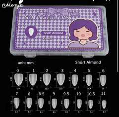 Monja Soft Gel Nail Tips short Almond (420 PCS)