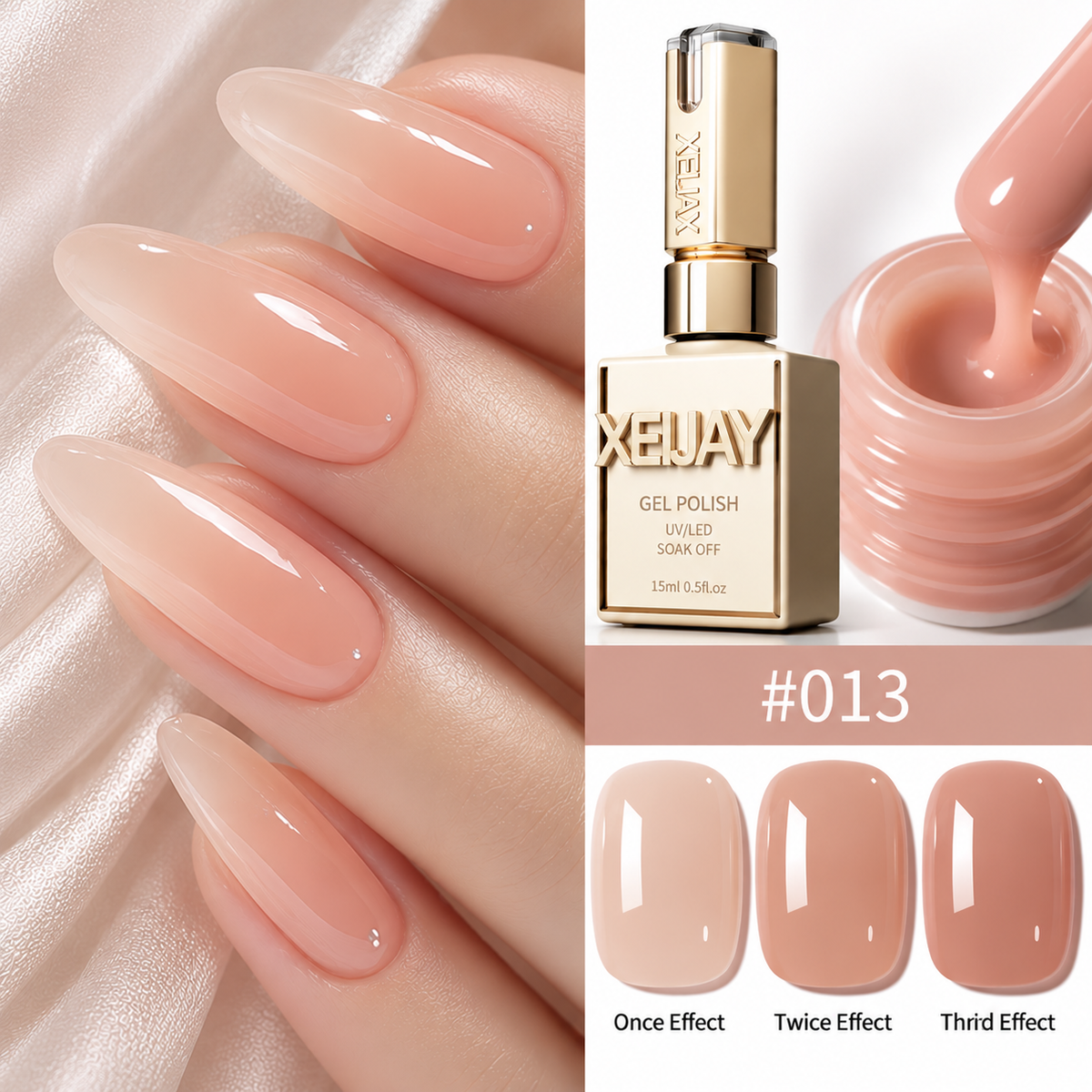 XEIJAYI #013 Soft Peach Nude Gel Polish
