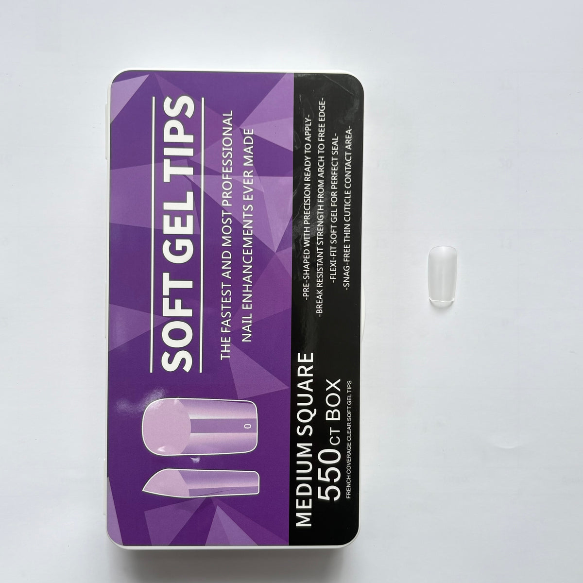 SOFT GEL TIPS MEDIUM SQUARE