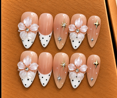 Starlight Blossom Press-On Nails 🌸✨