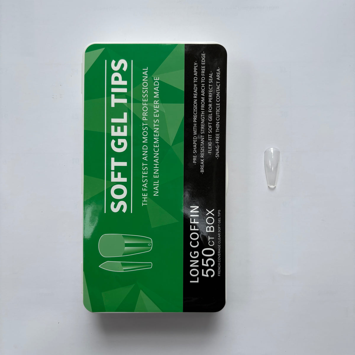 Soft gel tips - Long coffin