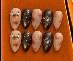 Celestial Rose Pearl Press-On Nails 🌹✨