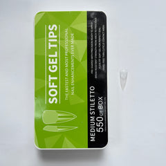 Soft gel tips - medium stiletto