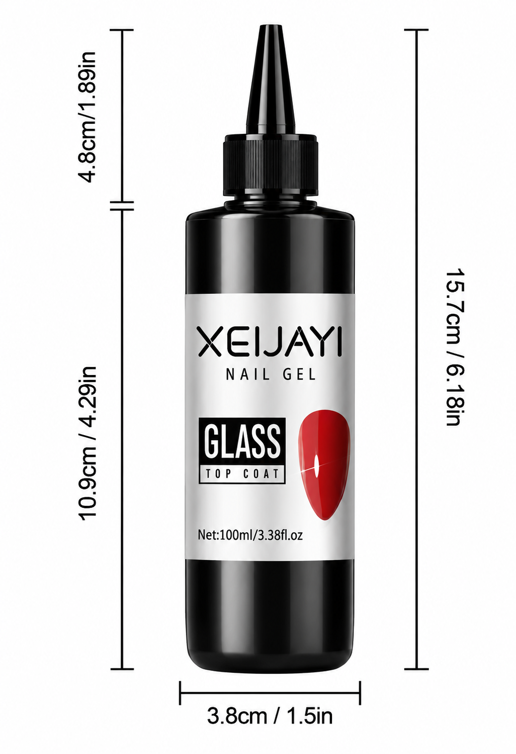 Glass Top Coat Gel – 100ml