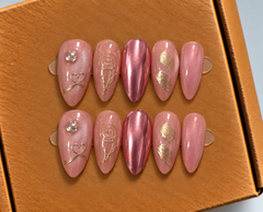 Rose Gold Press-On Nails 🌸✨