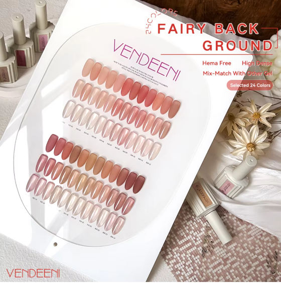 Vendeeni Fairy Background Gel Polish – 24 Colors