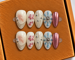 Pearl Blossom Elegance Press-On Nails 🌸✨