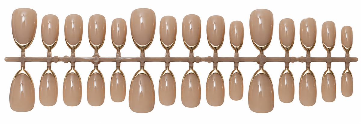 Luxury Nude Taupe Press-On Nails – 30 Pieces