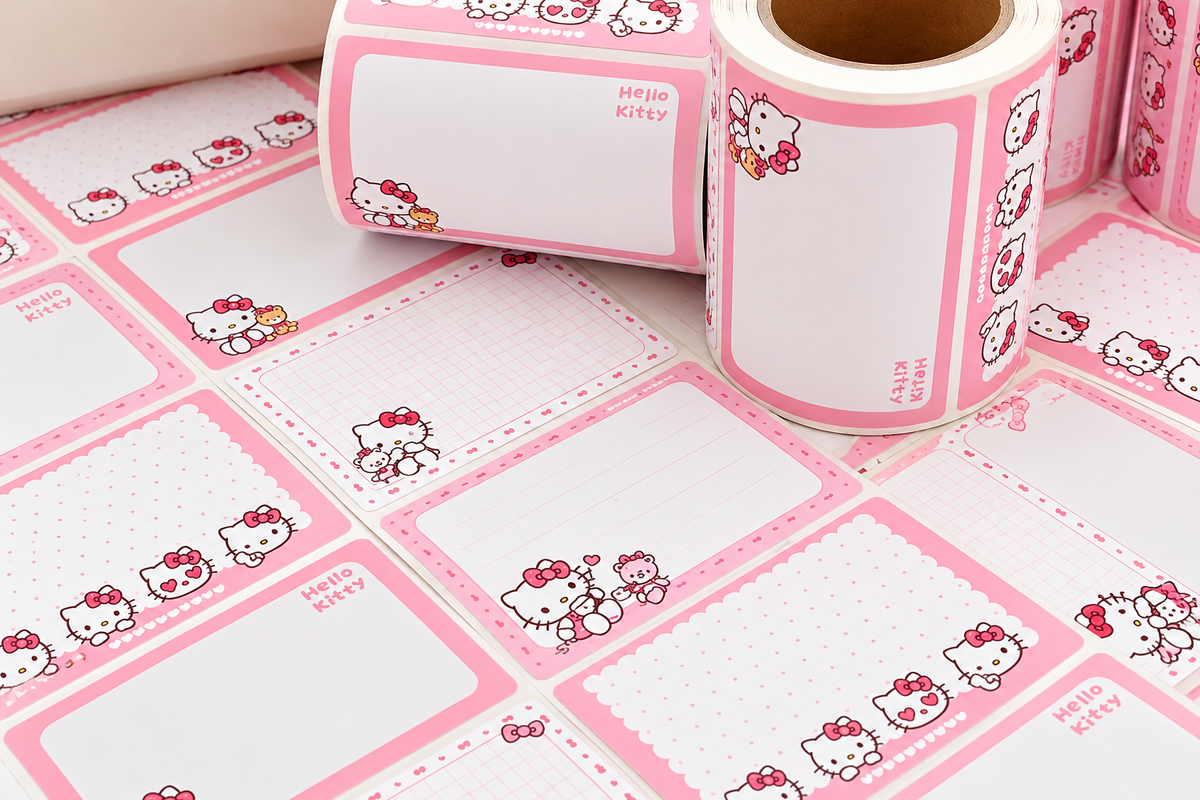 Hello Kitty Pink Memo Stickers Roll 🎀💗