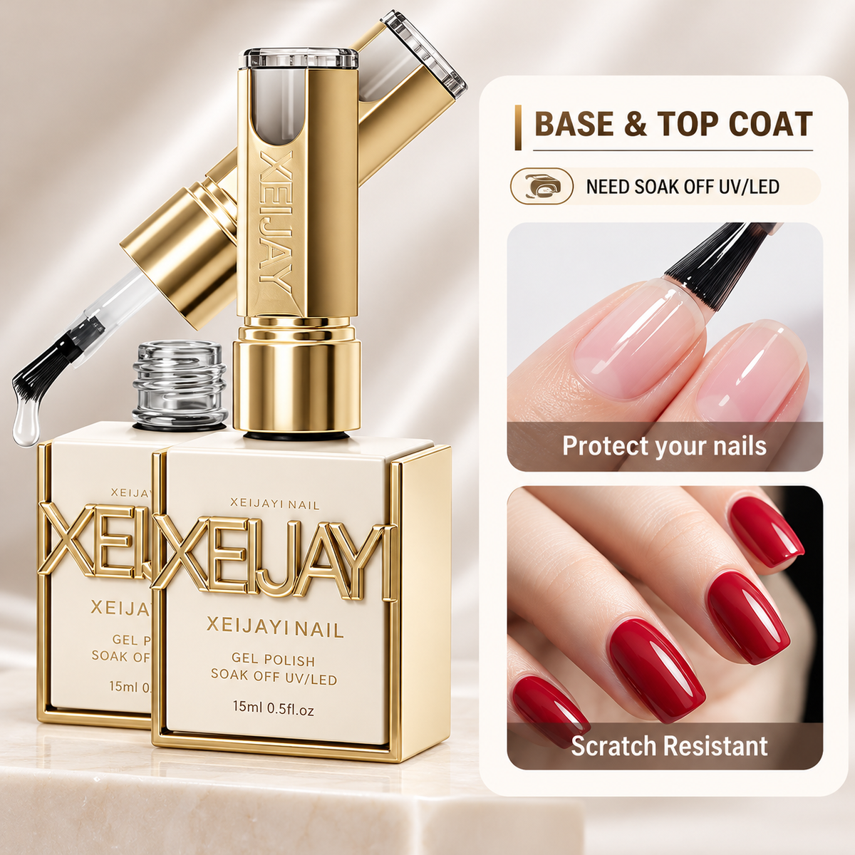 XEIJAYI Base & Top Coat Gel Polish