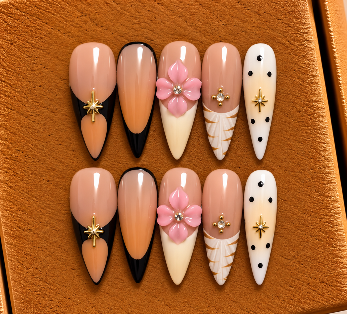 Blush Blossom Luxe Press-On Nails 🌸✨