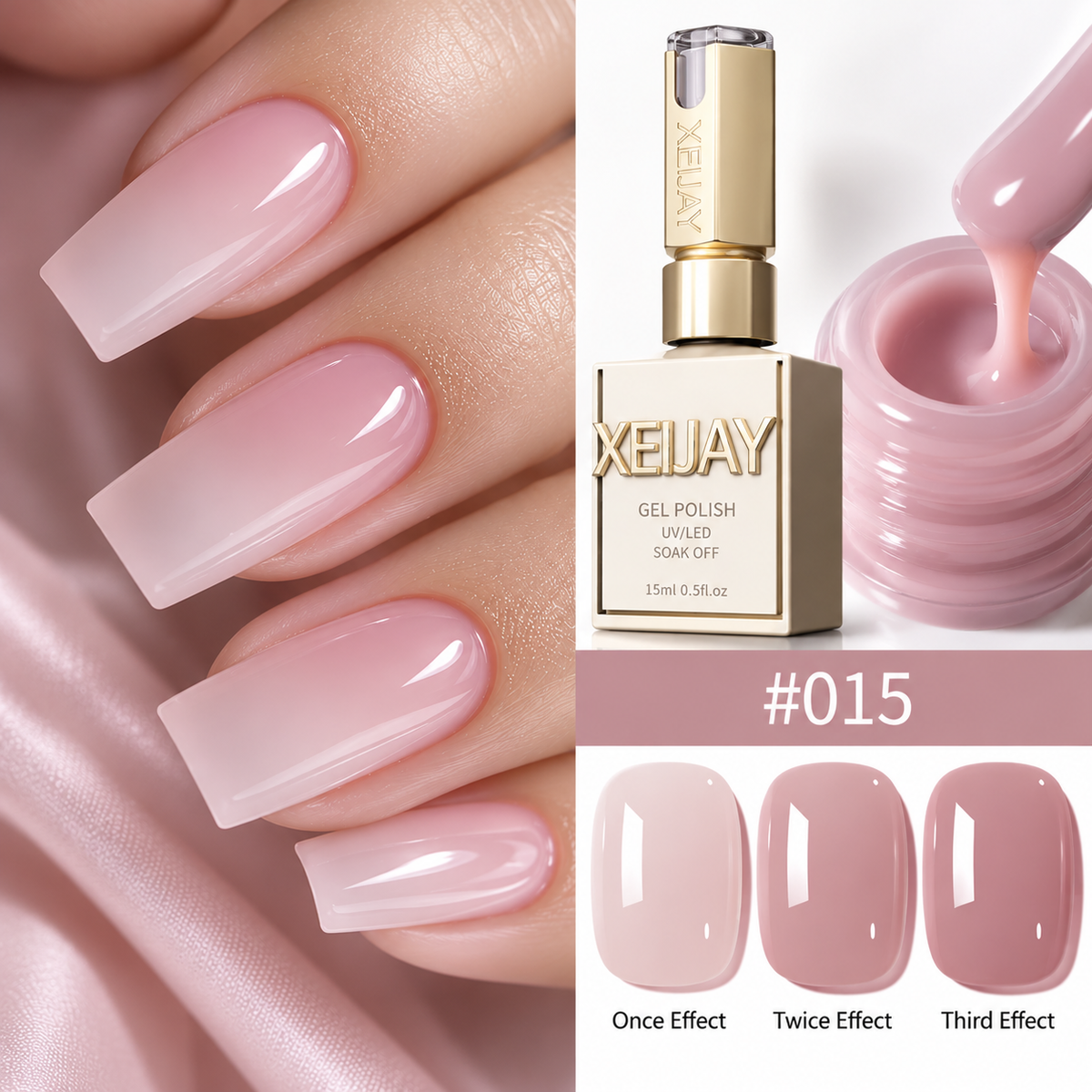 XEIJAYI #015 Soft Mauve Pink Gel Polish