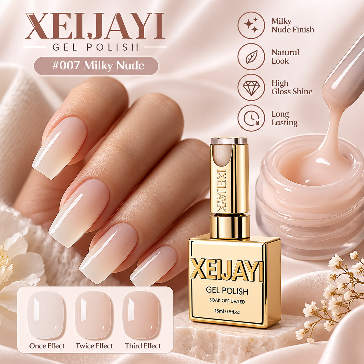 XEIJAYI #007 Milky Nude Gel Polish