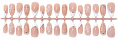 Luxury Blush Pink Floral Press-On Nails – 30 Pieces