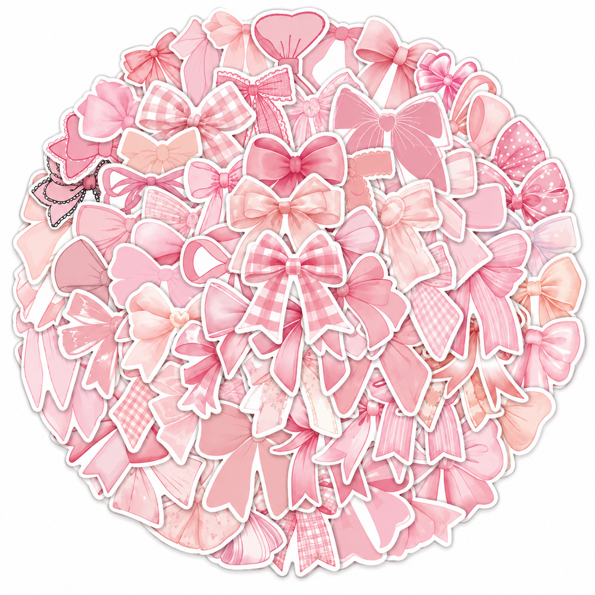 Pastel Pink Bow Stickers 🎀💗