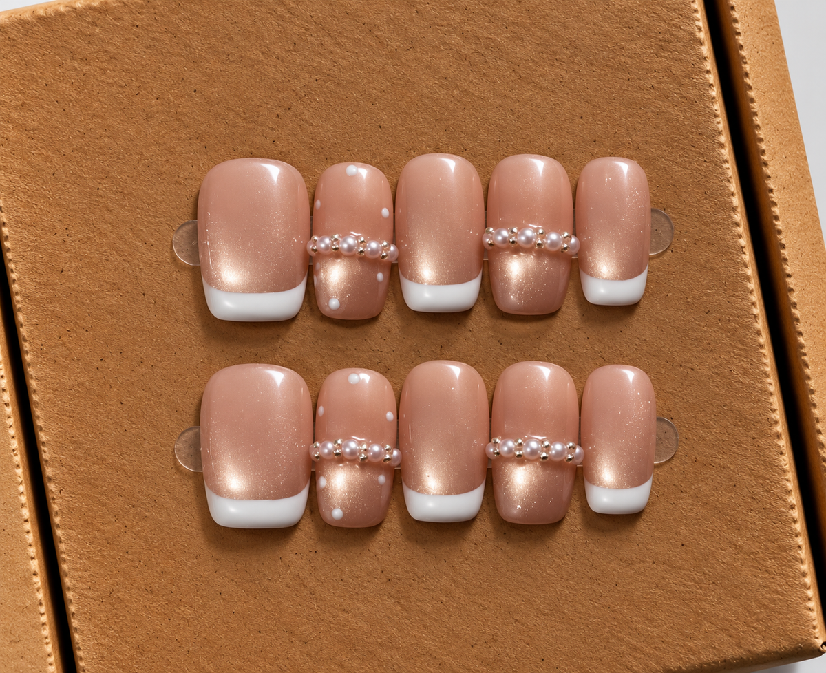 Pearl Blush French Press-On Nails 🤍✨
