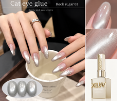 XEIJAYI Rock Sugar 01 Silver Cat Eye Gel Polish