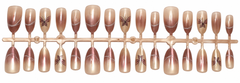 Luxury Rose Gold Butterfly Press-On Nails – 30 Pieces