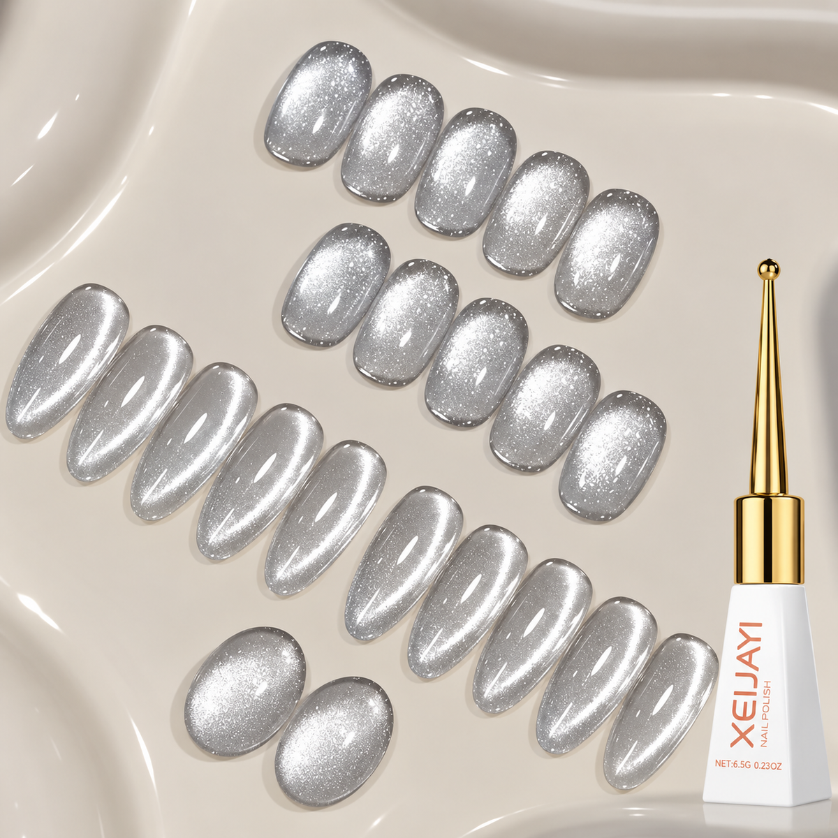 Porcelain White Cat Eye Gel Polish