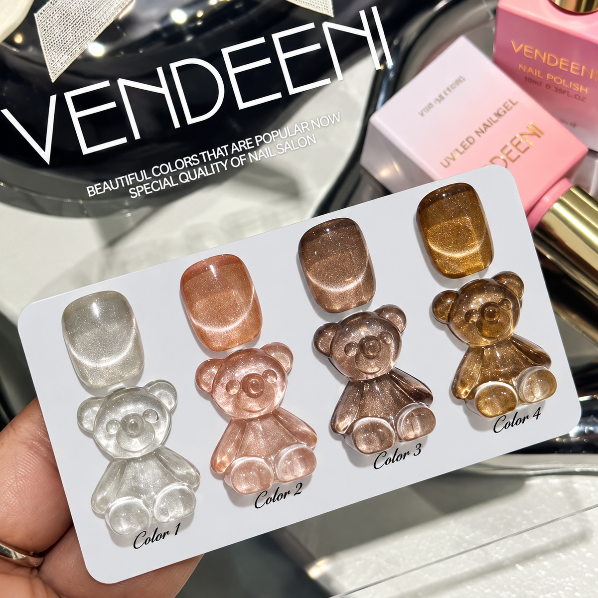 Vendeeni Golden Crystal Cat Eye Gel