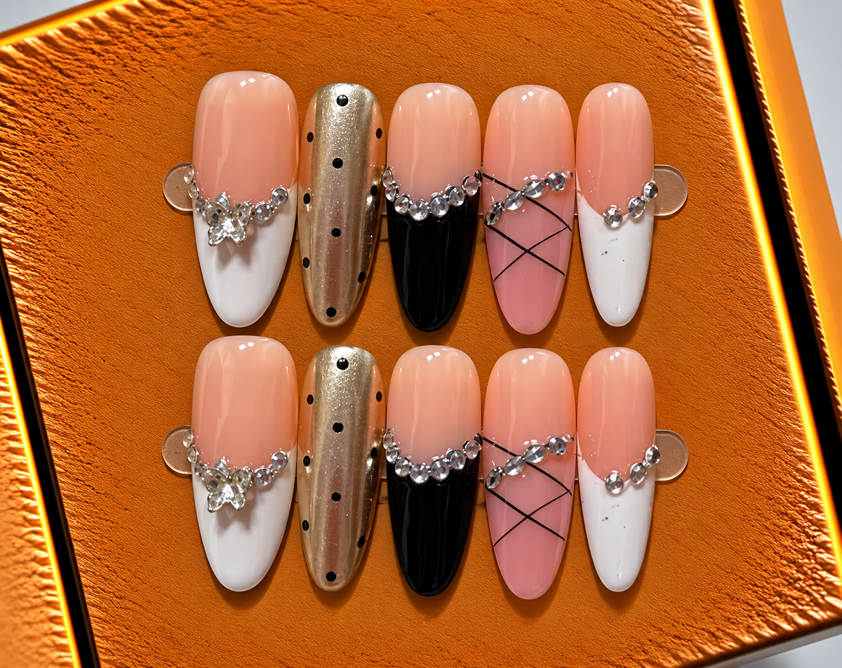 Crystal Chic Glam Press-On Nails 💎✨