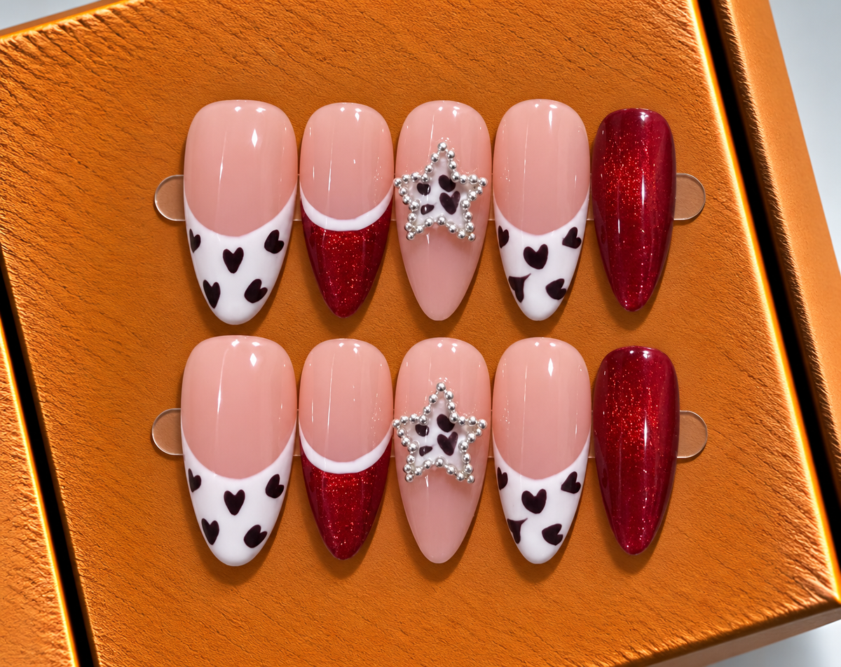 Sweetheart Star Press-On Nails ❤️✨