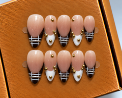 Mocha Luxe French Press-On Nails 🤎✨
