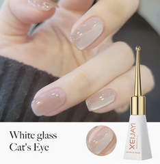 XEIJAYI WHITE GLASS CAT EYE